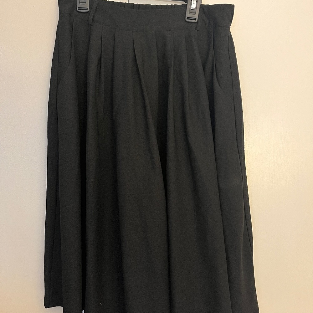 Black knee length skirt